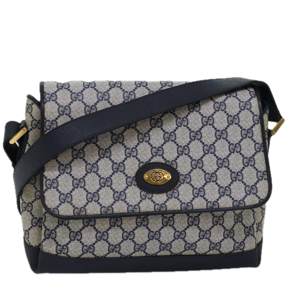 GUCCI GG Supreme Shoulder Bag PVC Navy 001 406 0141 ep4514