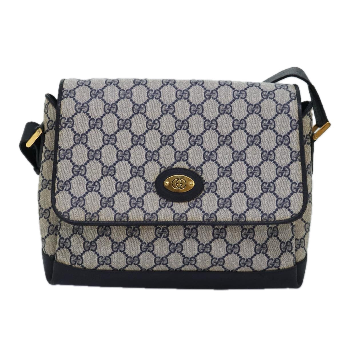 GUCCI GG Supreme Shoulder Bag PVC Navy 001 406 0141 ep4514