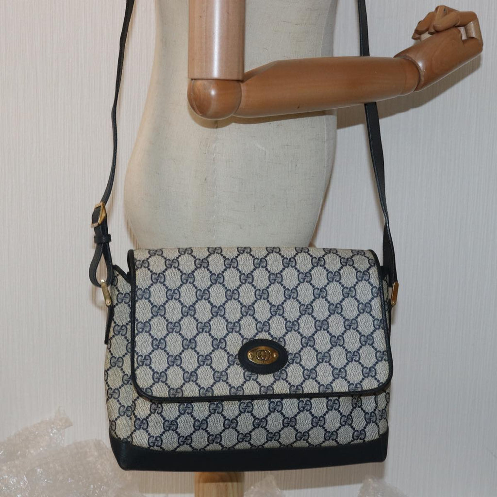 GUCCI GG Supreme Shoulder Bag PVC Navy 001 406 0141 ep4514