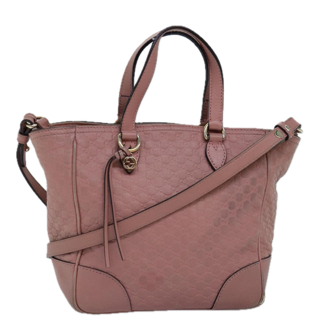 GUCCI Micro GG Canvas Guccissima Hand Bag Outlet 2way Pink 449241 ep4516