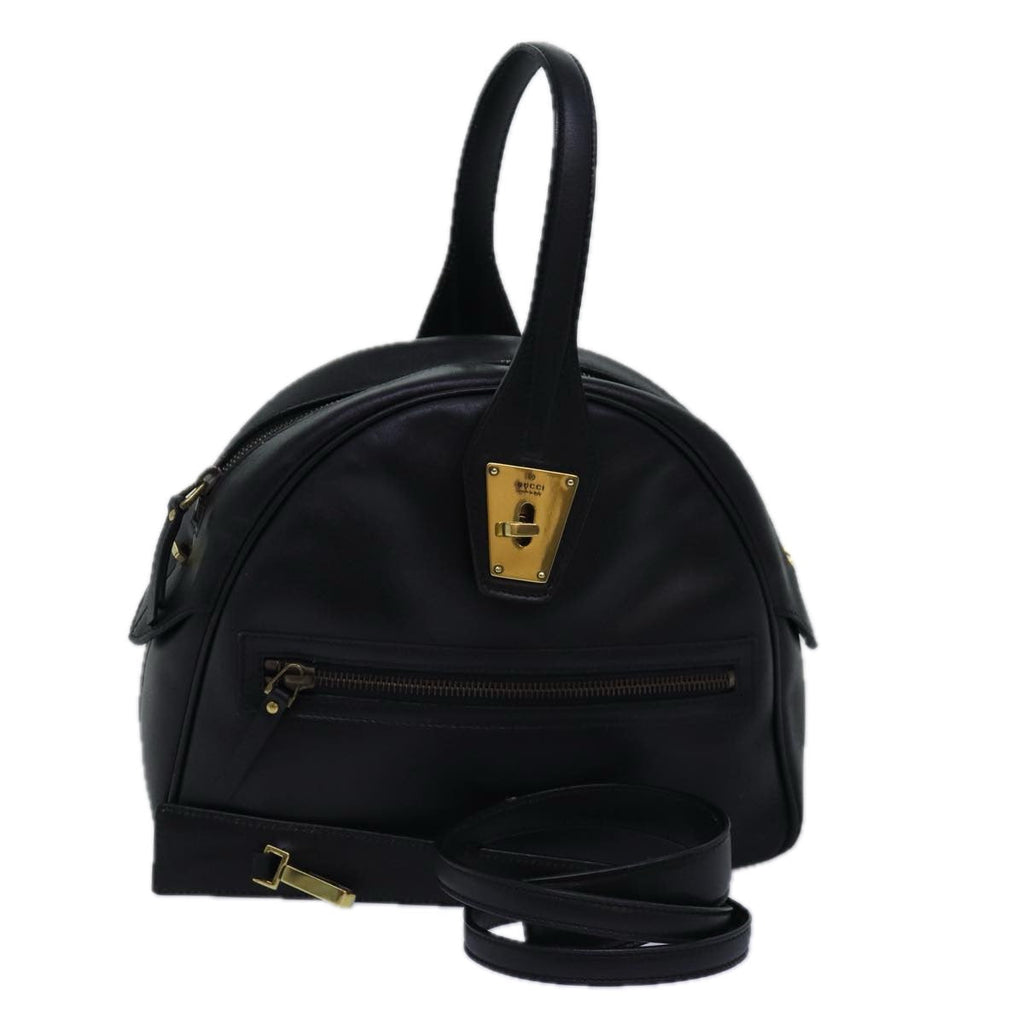 GUCCI Shoulder Bag Leather 2way Black ep4525