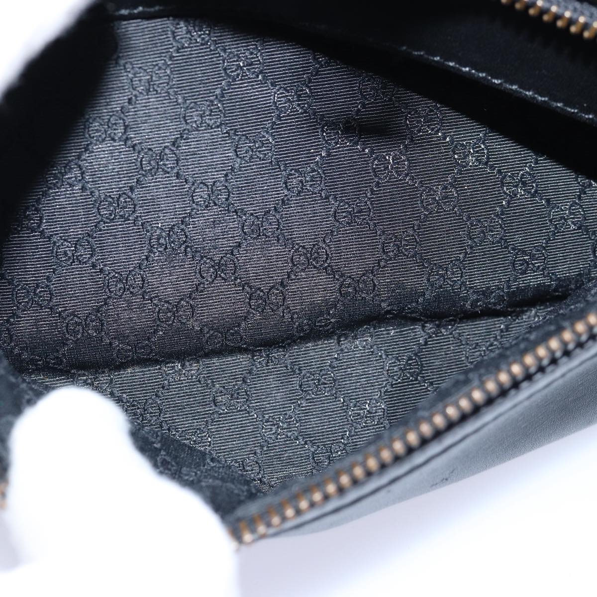GUCCI Shoulder Bag Leather 2way Black ep4525