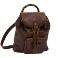 GUCCI Bamboo Backpack Leather Brown 003 3444 0030 ep4526