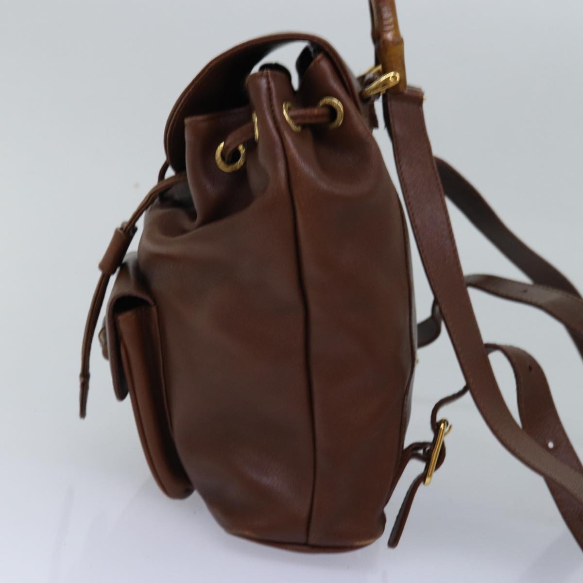 GUCCI Bamboo Backpack Leather Brown 003 3444 0030 ep4526