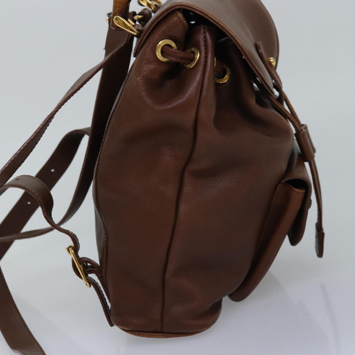 GUCCI Bamboo Backpack Leather Brown 003 3444 0030 ep4526