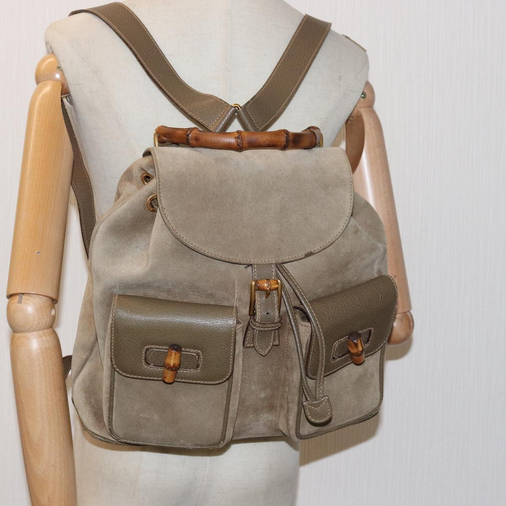 GUCCI Backpack Suede Beige 003 58 0016 ep4529