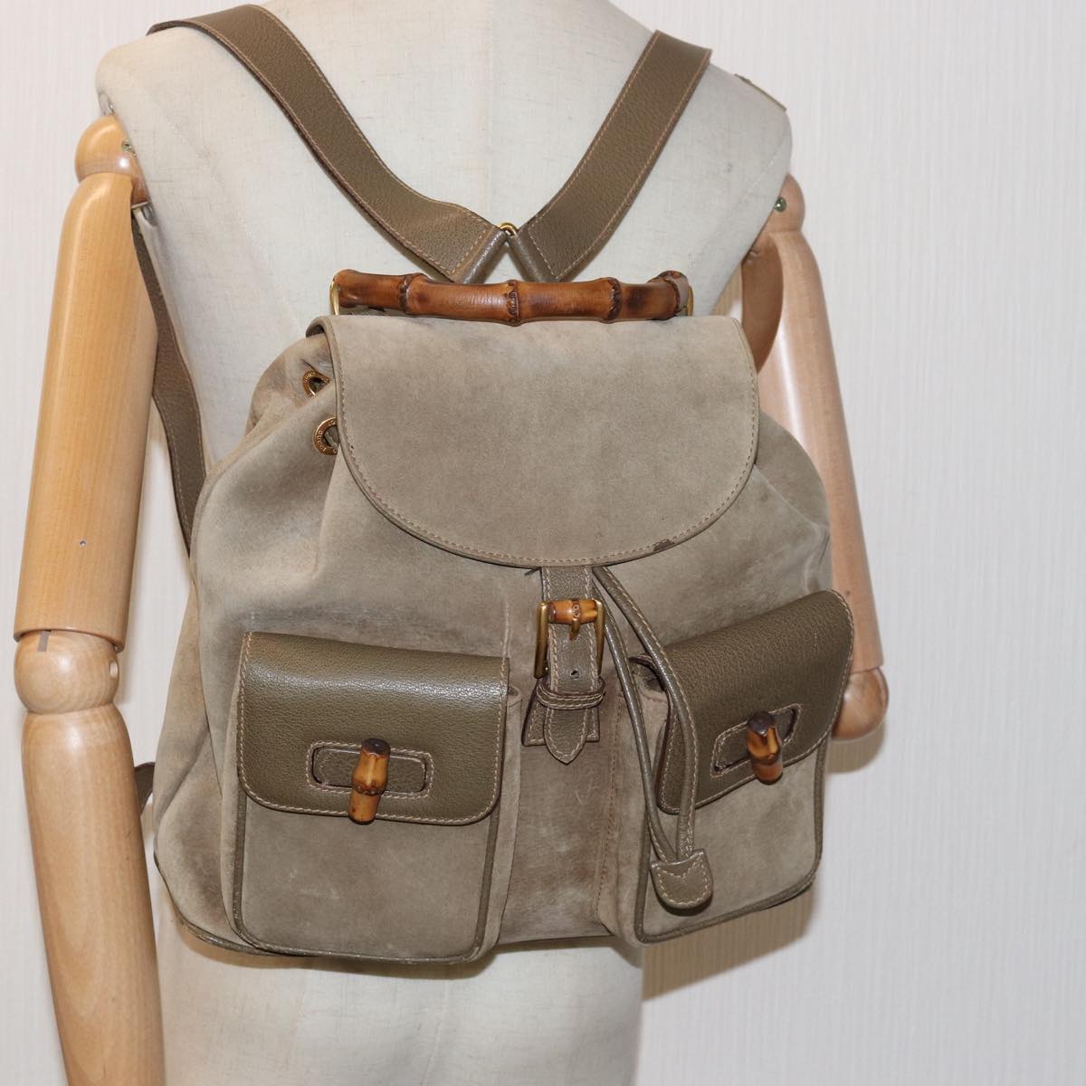 GUCCI Backpack Suede Beige 003 58 0016 ep4529