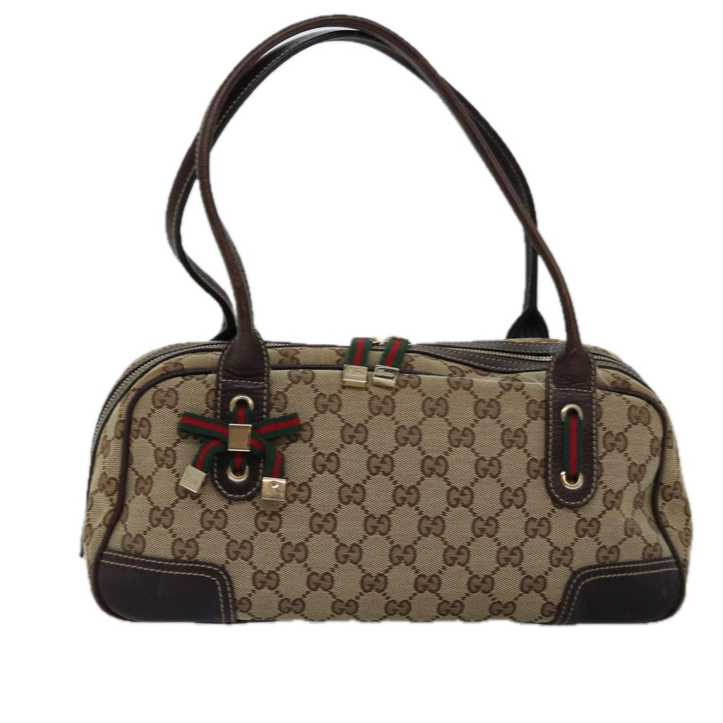 GUCCI GG Canvas Web Sherry Line Shoulder Bag Beige Red Green 161720 ep4532