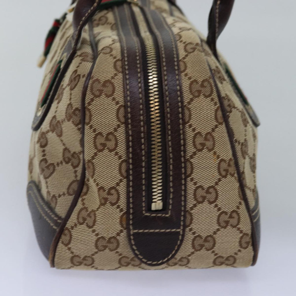 GUCCI GG Canvas Web Sherry Line Shoulder Bag Beige Red Green 161720 ep4532