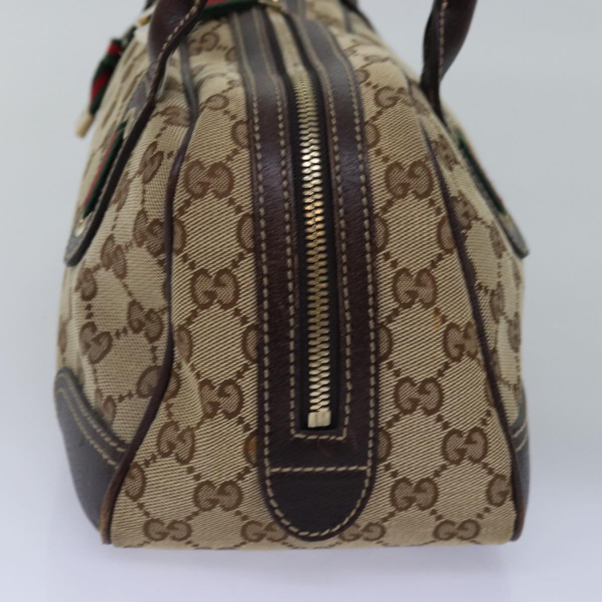 GUCCI GG Canvas Web Sherry Line Shoulder Bag Beige Red Green 161720 ep4532