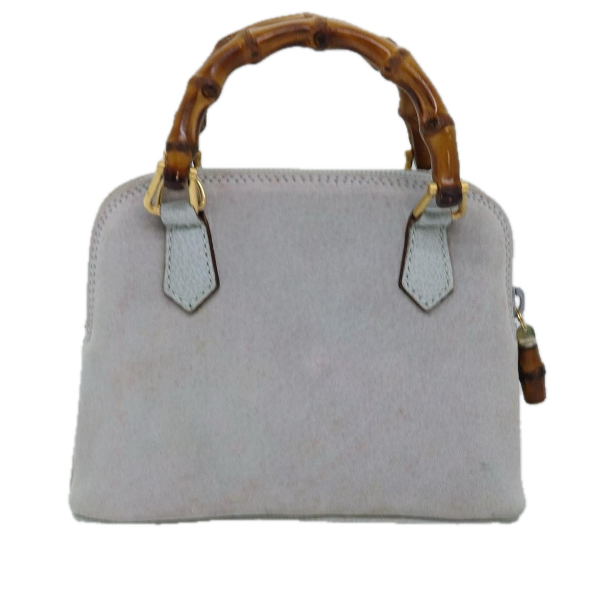 GUCCI Bamboo Hand Bag 2way Gray 007 2865 0231 ep4533