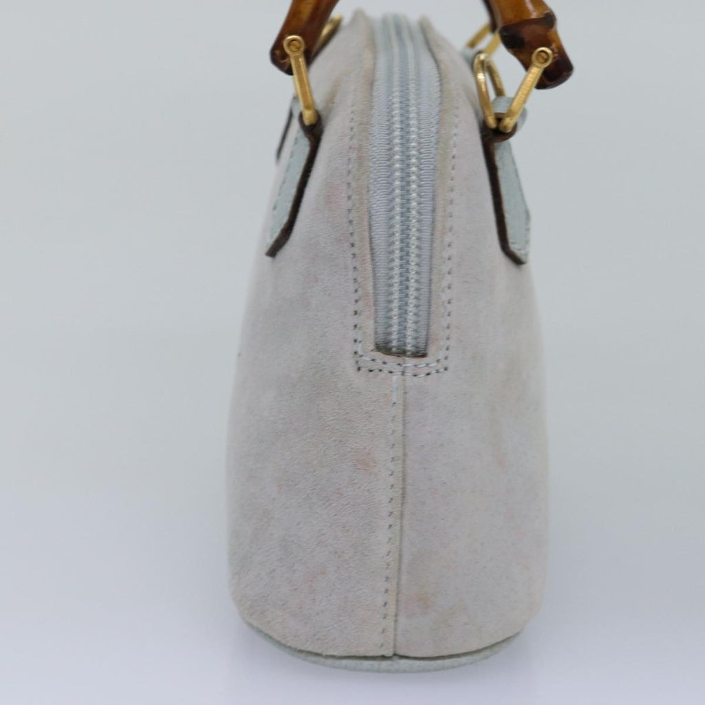 GUCCI Bamboo Hand Bag 2way Gray 007 2865 0231 ep4533