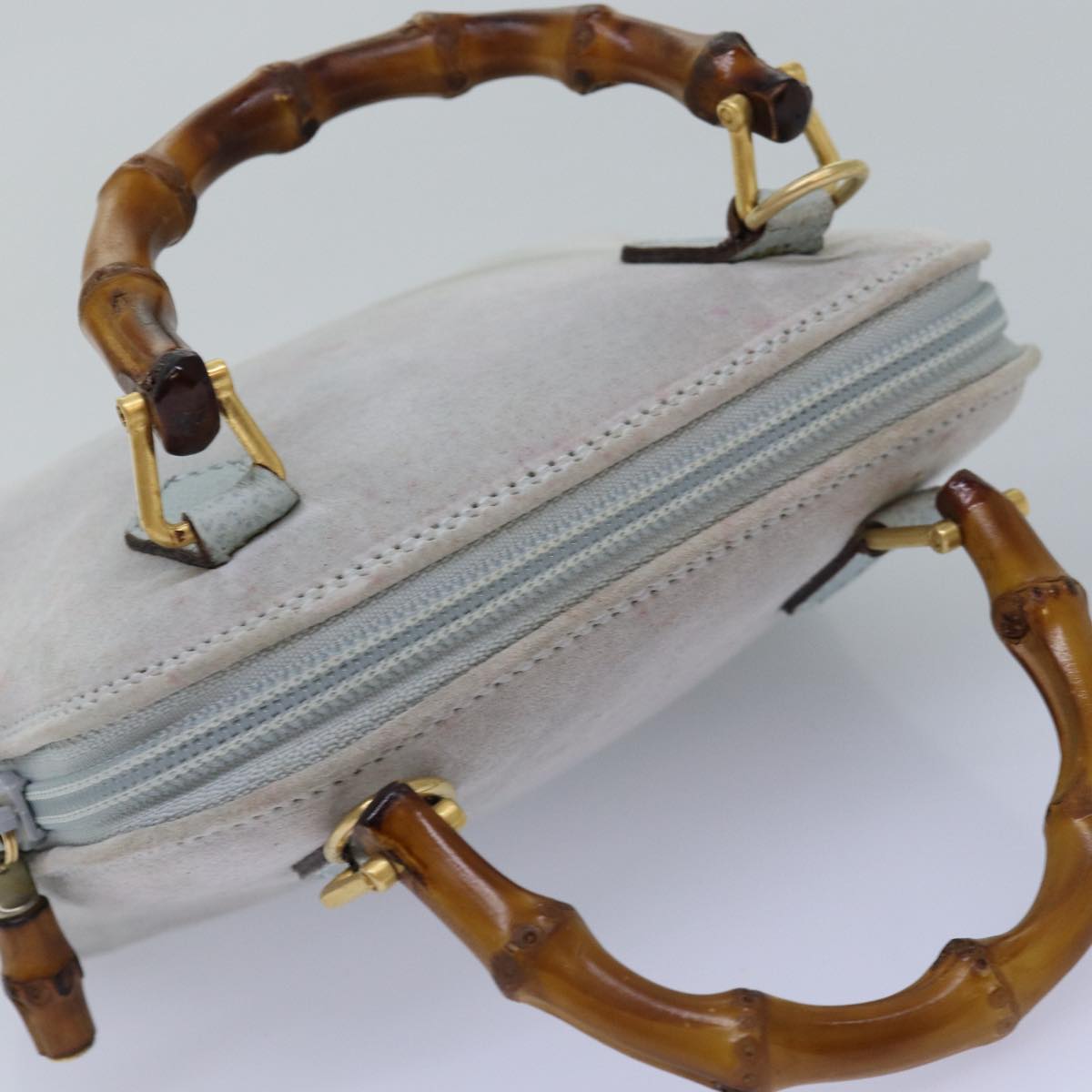 GUCCI Bamboo Hand Bag 2way Gray 007 2865 0231 ep4533