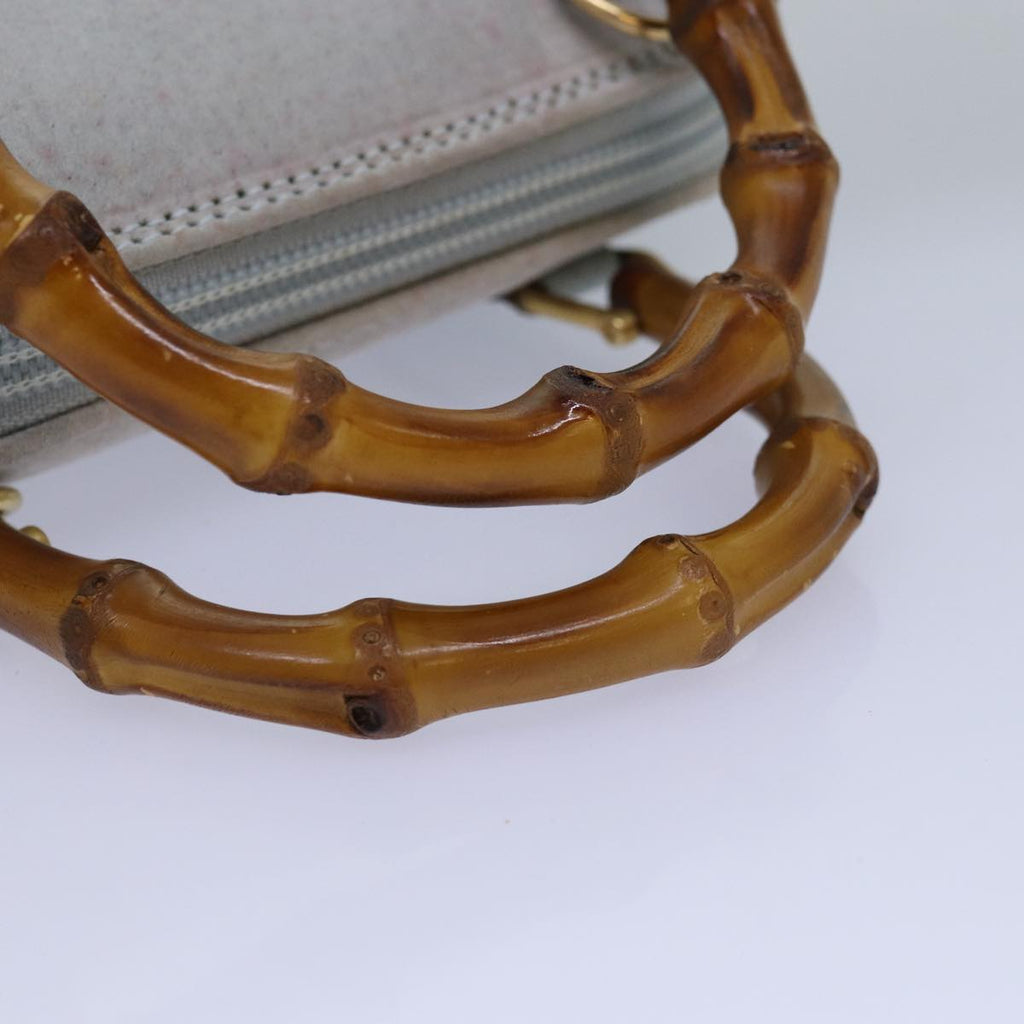 GUCCI Bamboo Hand Bag 2way Gray 007 2865 0231 ep4533