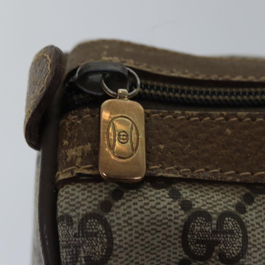 GUCCI GG Supreme Web Sherry Line Boston Bag PVC Beige Red 58 02 007 ep4540