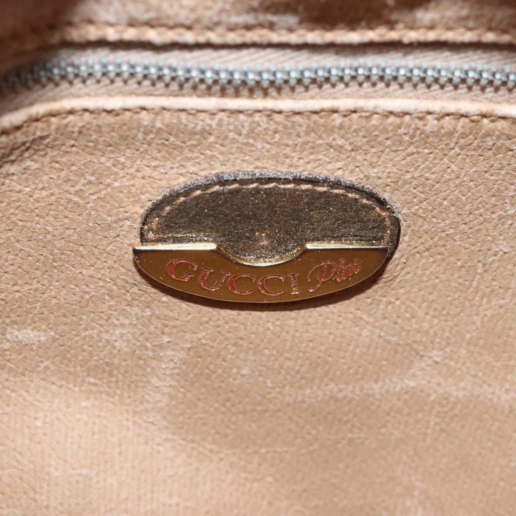 GUCCI GG Plus Supreme Shoulder Bag PVC Leather Beige ep4541