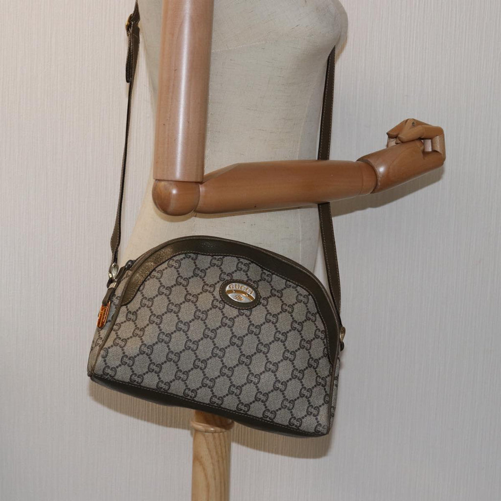 GUCCI GG Plus Supreme Shoulder Bag PVC Leather Beige ep4541
