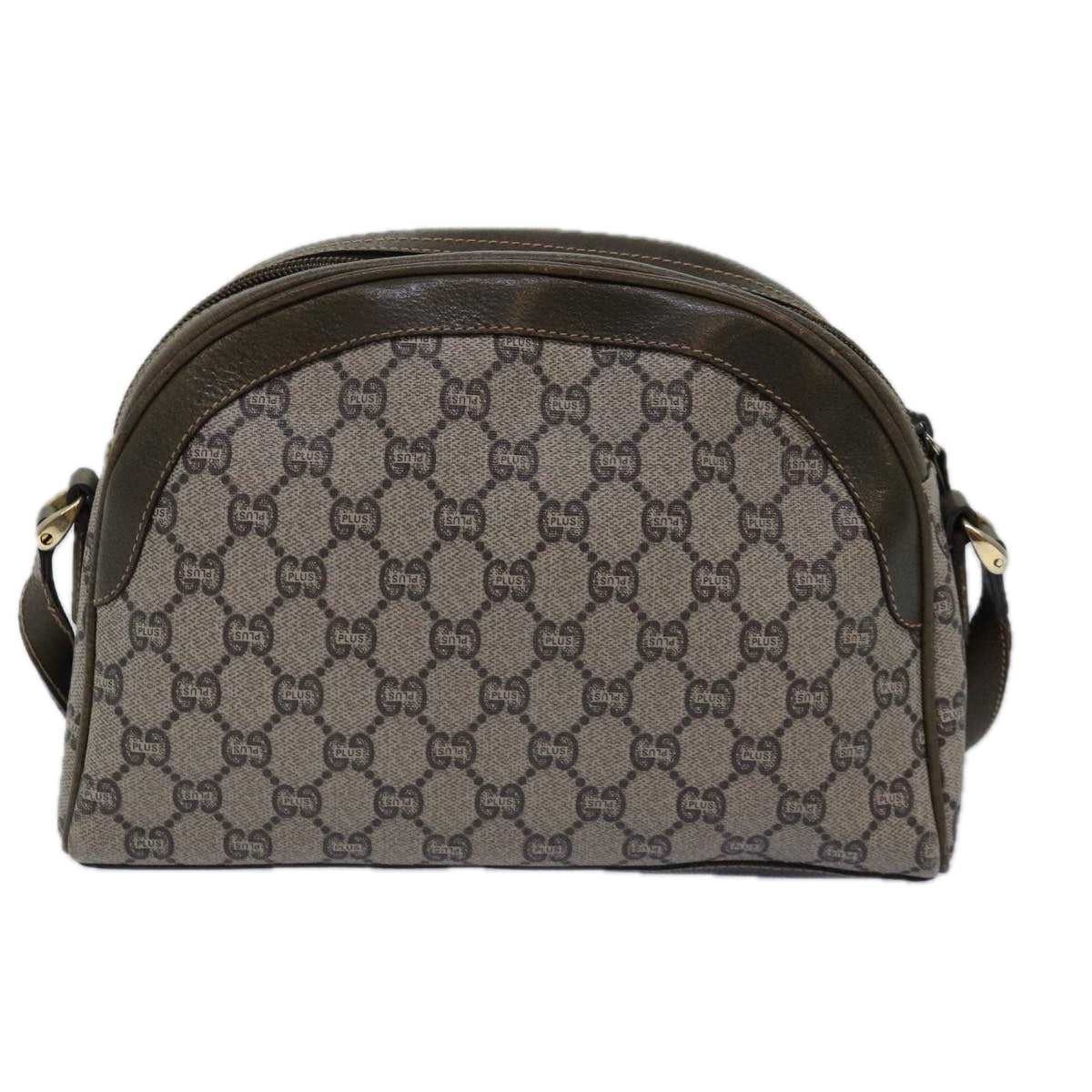 GUCCI GG Plus Supreme Shoulder Bag PVC Leather Beige ep4541