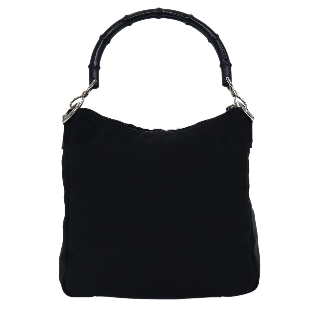 GUCCI Bamboo Shoulder Bag Nylon Black 35692 ep4545