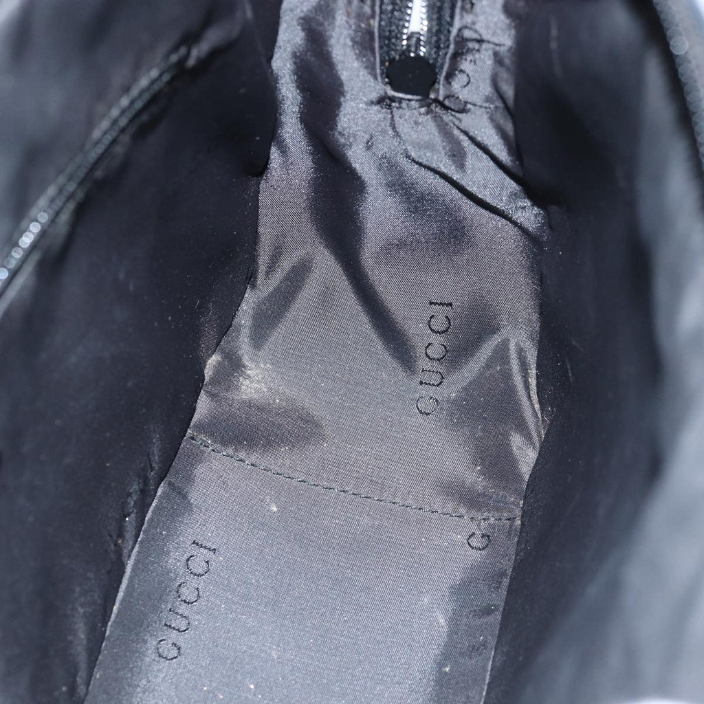 GUCCI Bamboo Hand Bag Nylon 2way Black 000 0828 2058 ep4550