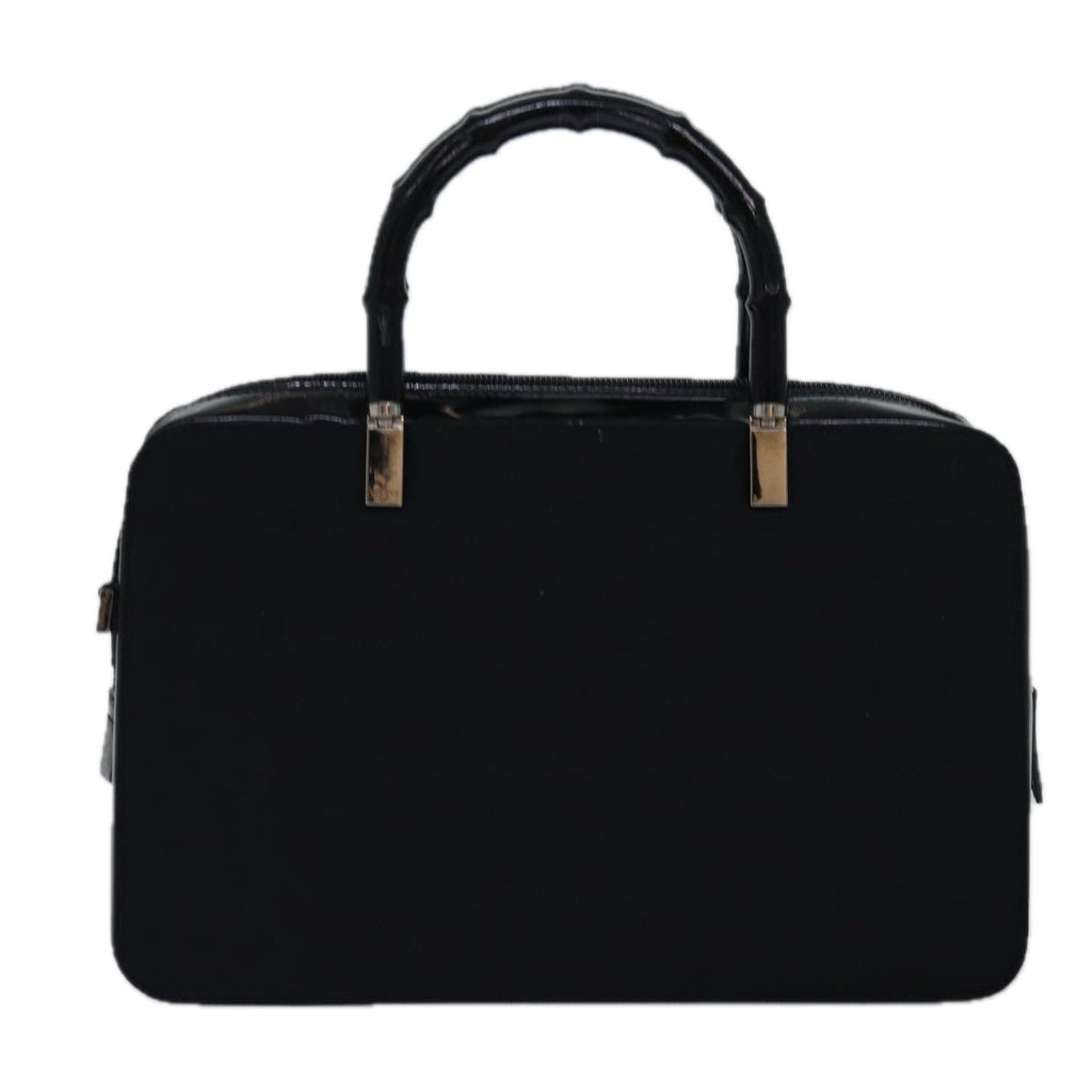 GUCCI Bamboo Hand Bag Nylon 2way Black 000 0828 2058 ep4550
