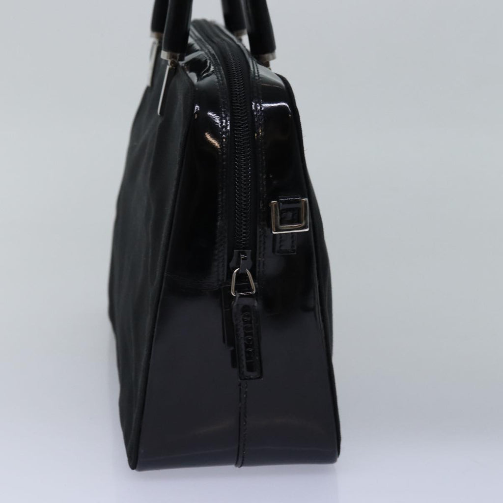 GUCCI Bamboo Hand Bag Nylon 2way Black 000 0828 2058 ep4550