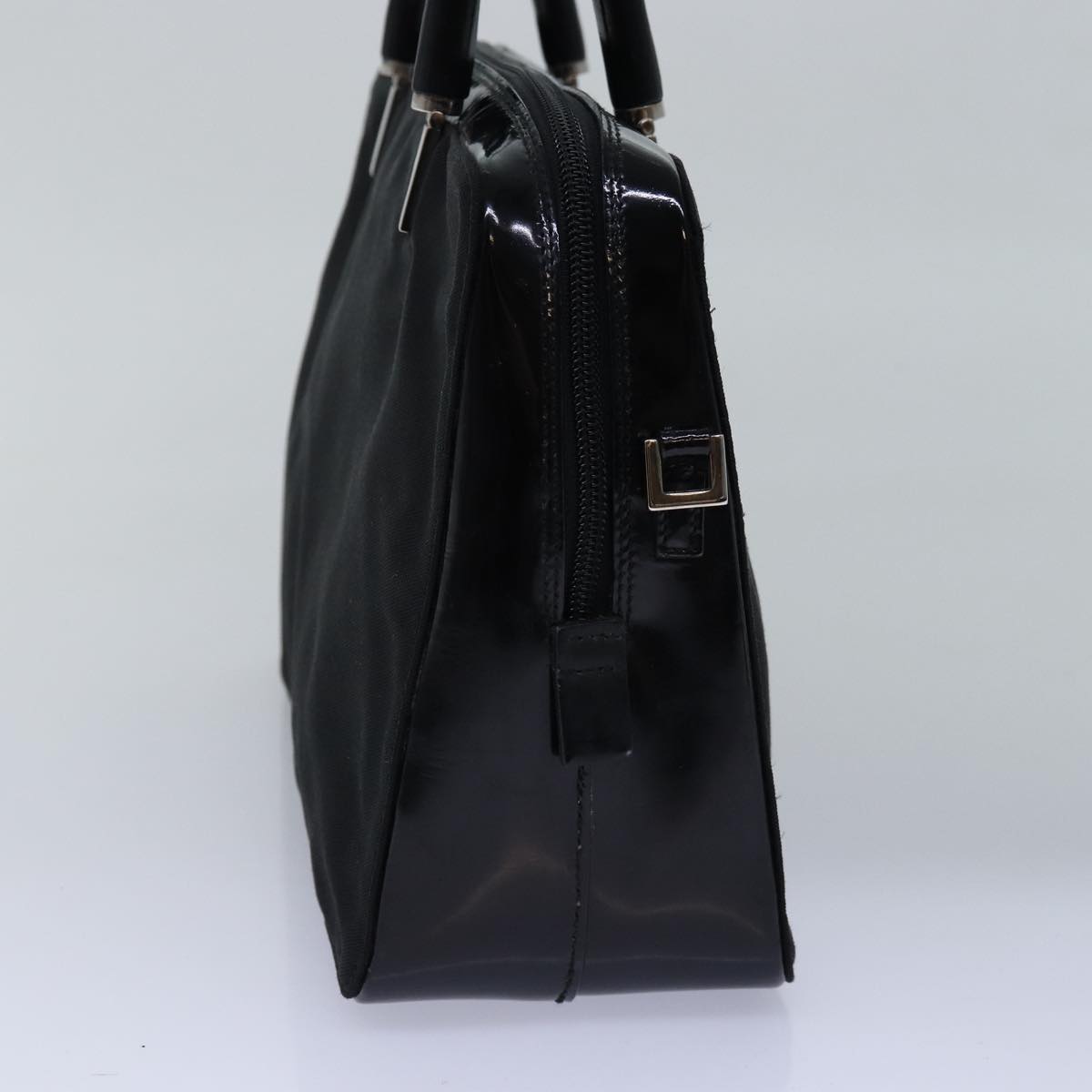 GUCCI Bamboo Hand Bag Nylon 2way Black 000 0828 2058 ep4550