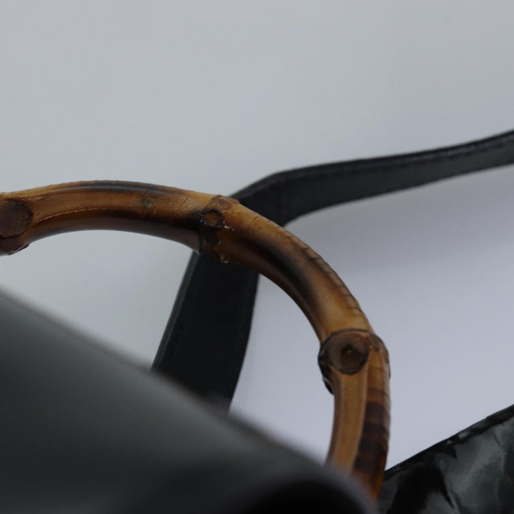 GUCCI Bamboo Backpack Patent leather Black 003 2058 0030 ep4556