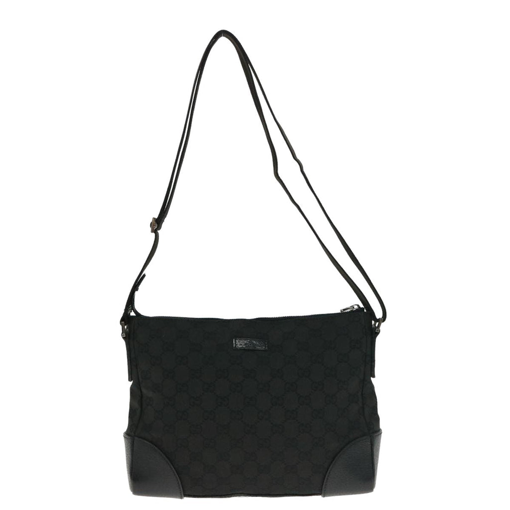 GUCCI GG Canvas Shoulder Bag Canvas Black 114273 ep4567