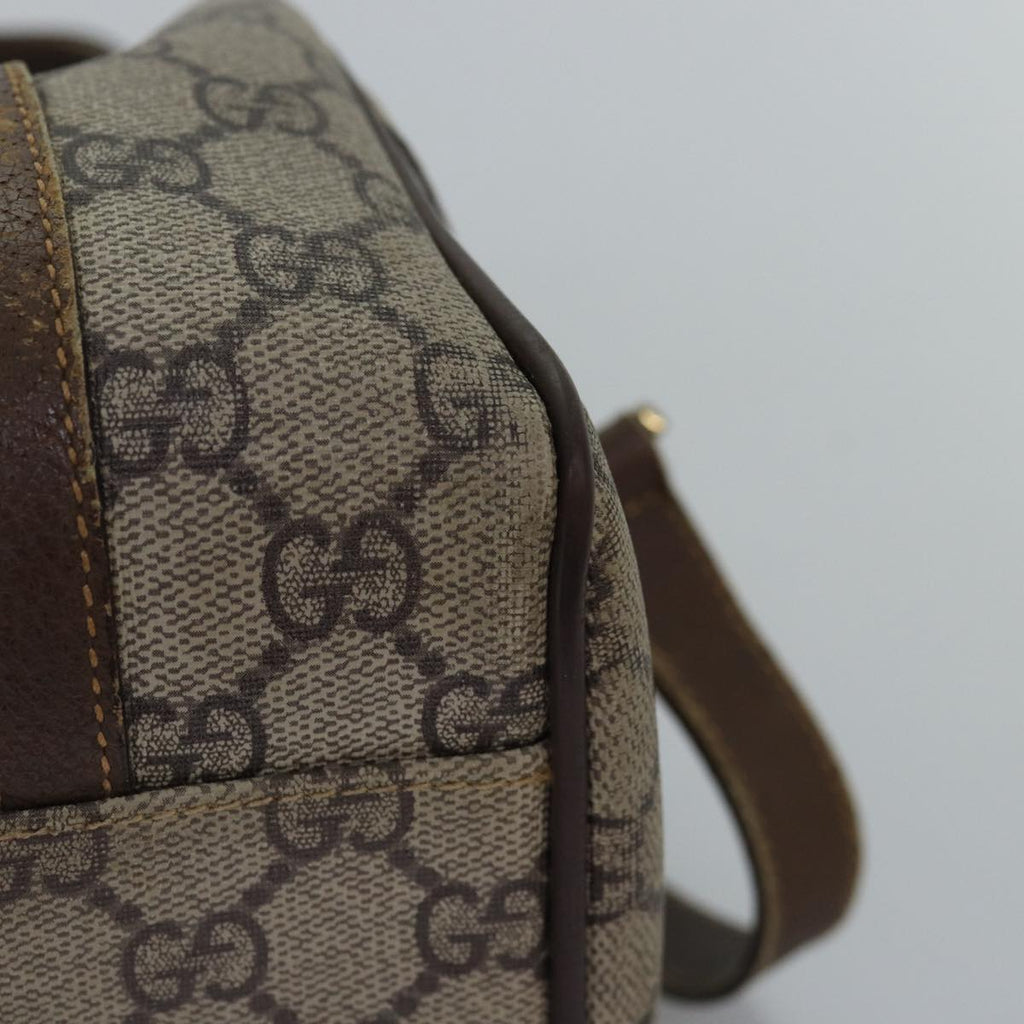 GUCCI GG Supreme Web Sherry Line Boston Bag PVC Beige 002 115 6697 ep4571