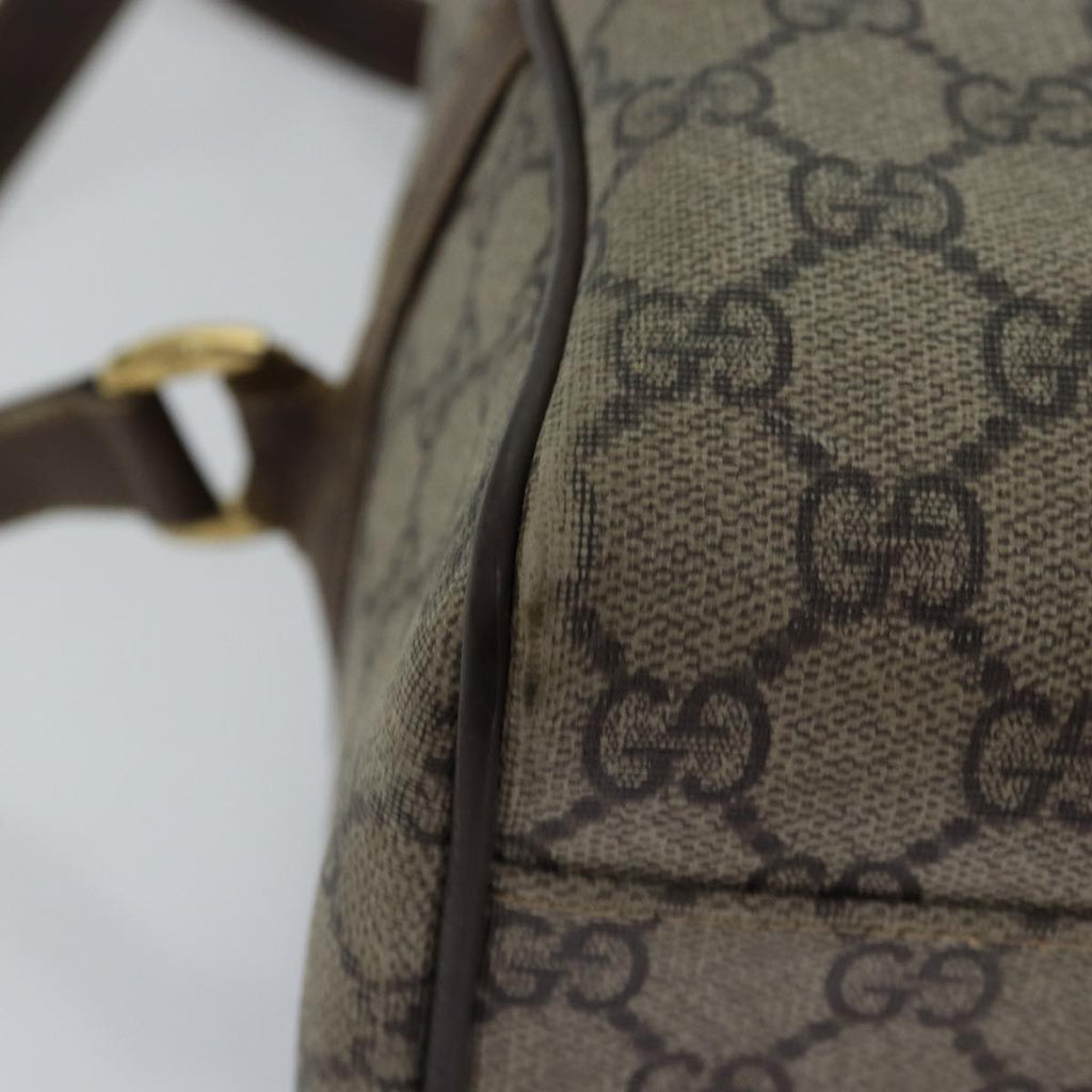GUCCI GG Supreme Web Sherry Line Boston Bag PVC Beige 002 115 6697 ep4571