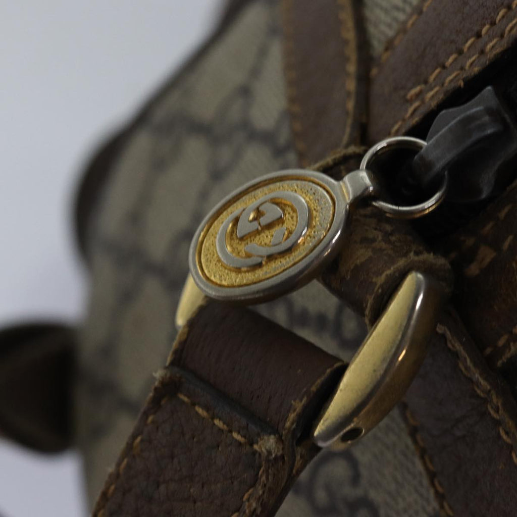 GUCCI GG Supreme Web Sherry Line Boston Bag PVC Beige 002 115 6697 ep4571