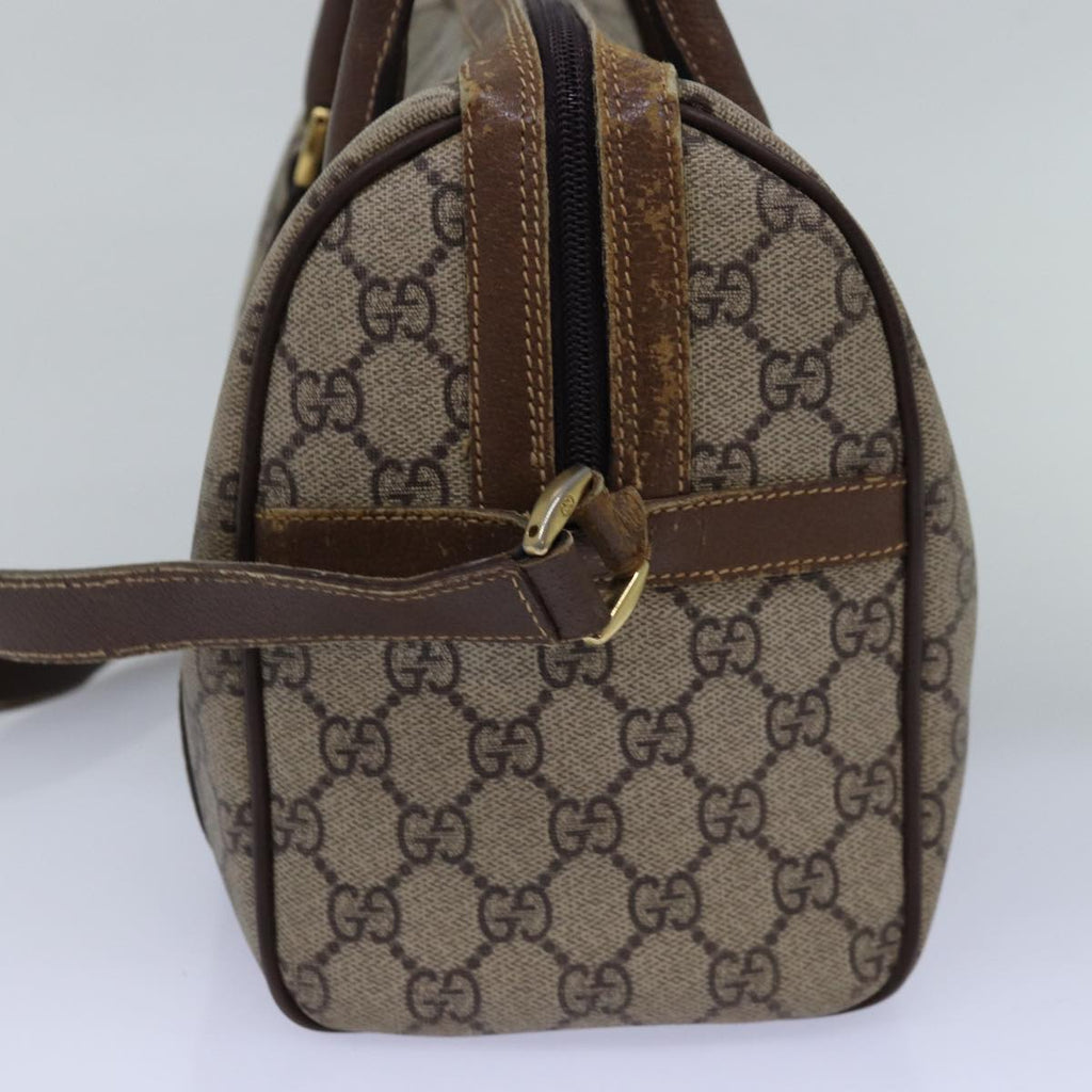 GUCCI GG Supreme Web Sherry Line Boston Bag PVC Beige 002 115 6697 ep4571