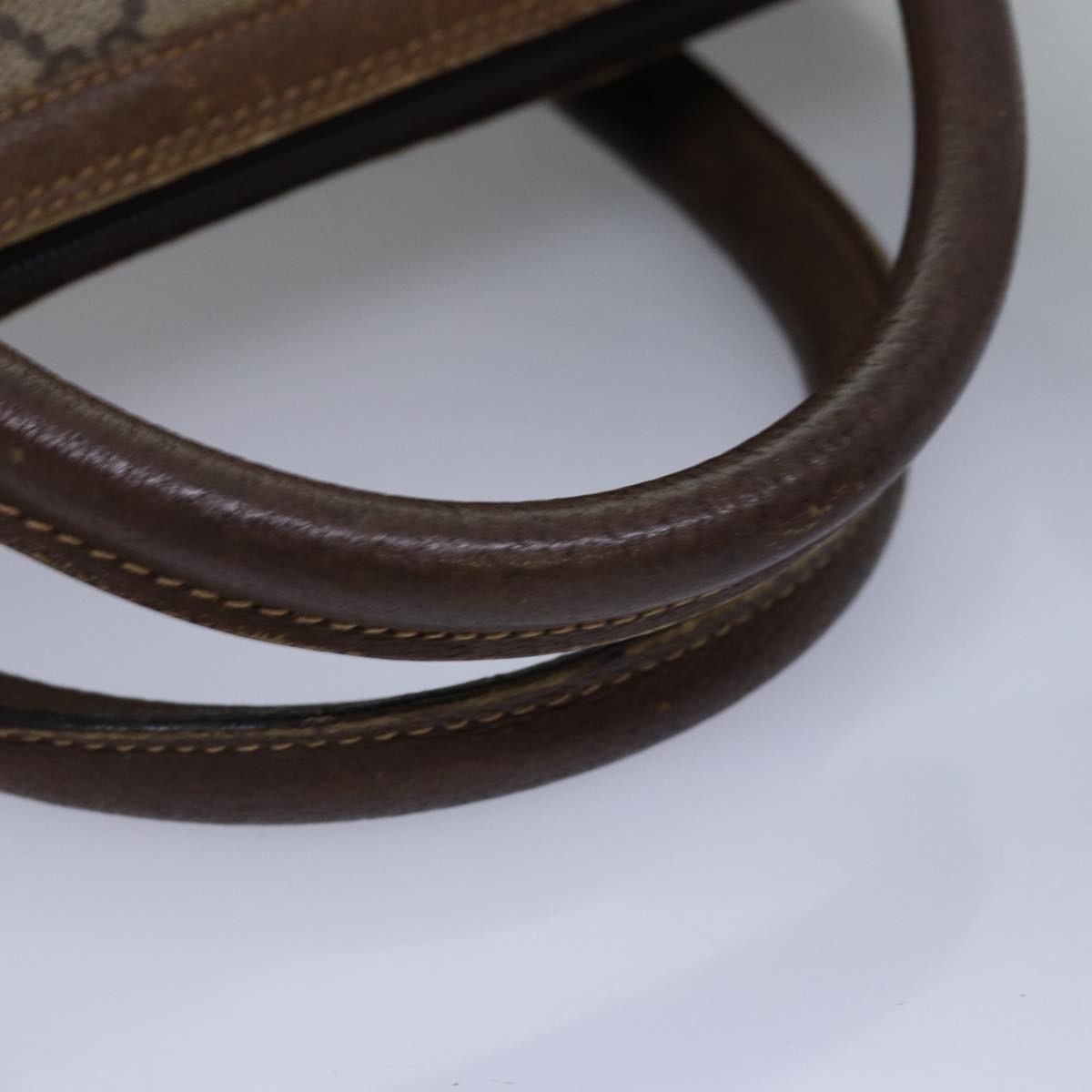 GUCCI GG Supreme Web Sherry Line Boston Bag PVC Beige 002 115 6697 ep4571