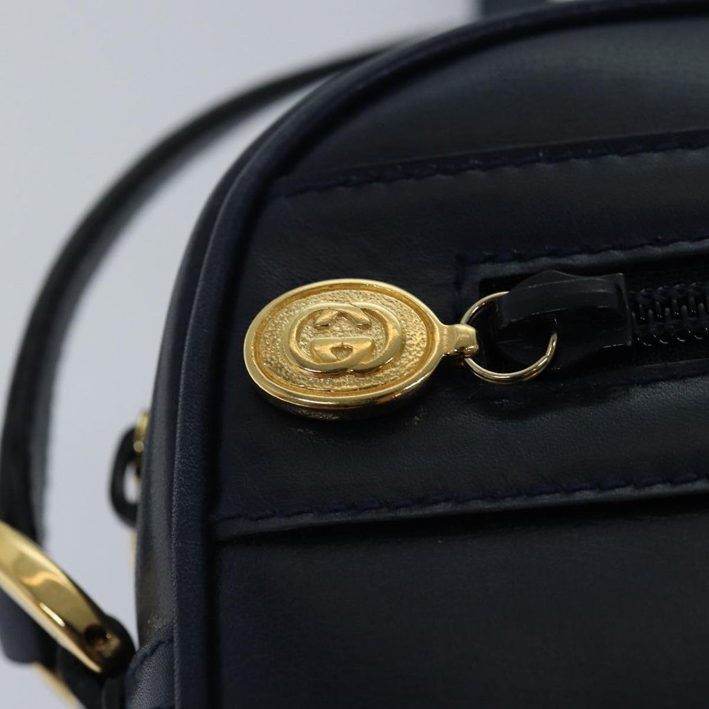 GUCCI Sherry Line Shoulder Bag Leather Navy 001 23 0942 ep4572
