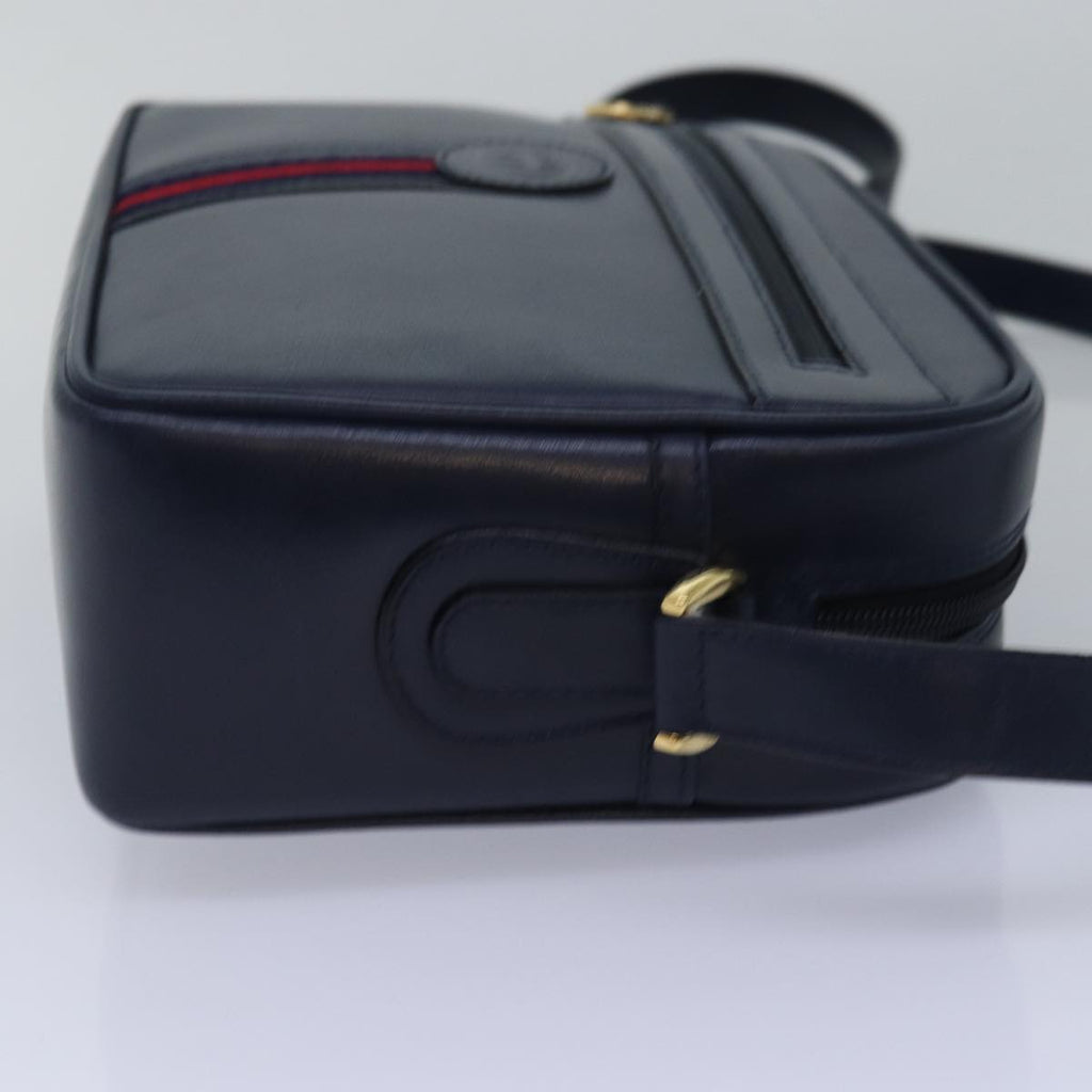 GUCCI Sherry Line Shoulder Bag Leather Navy 001 23 0942 ep4572