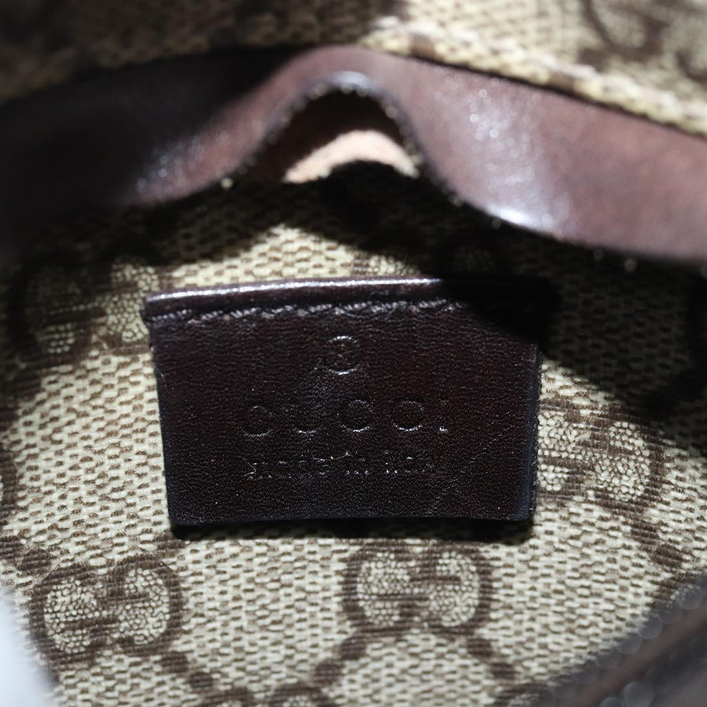 GUCCI GG Supreme Waist bag PVC Beige 28566 ep4576