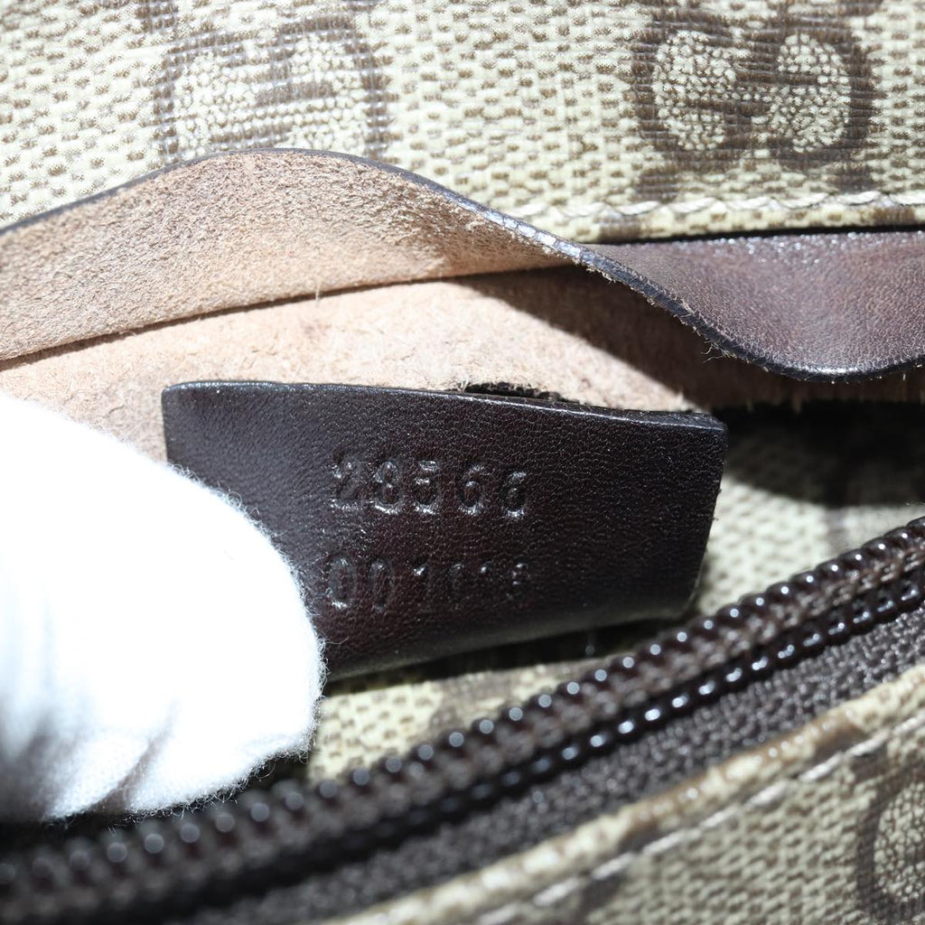 GUCCI GG Supreme Waist bag PVC Beige 28566 ep4576