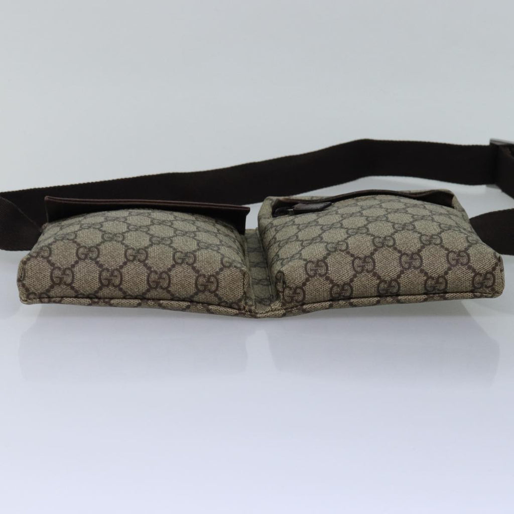 GUCCI GG Supreme Waist bag PVC Beige 28566 ep4576