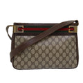 GUCCI GG Supreme Web Sherry Line Shoulder Bag PVC Beige Red Green ep4578