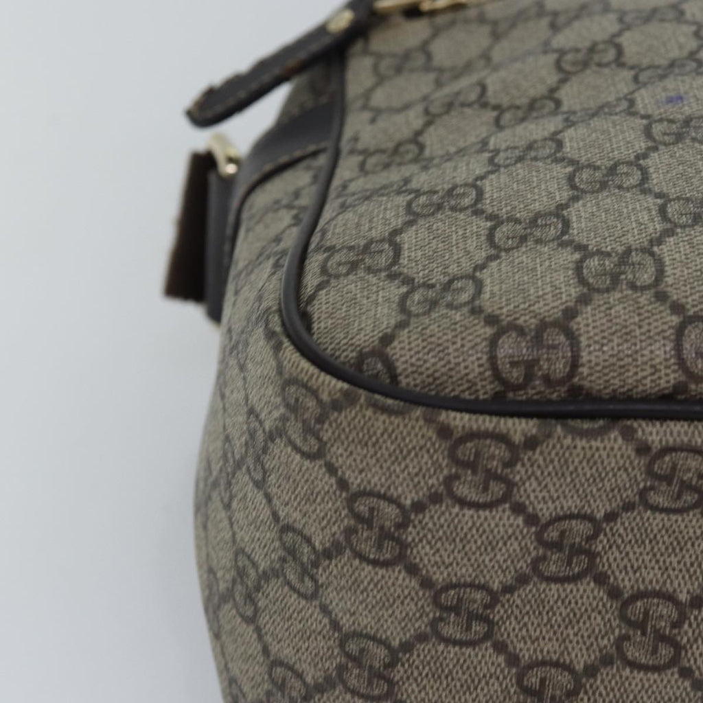 GUCCI GG Supreme Shoulder Bag PVC Beige 211107 ep4581