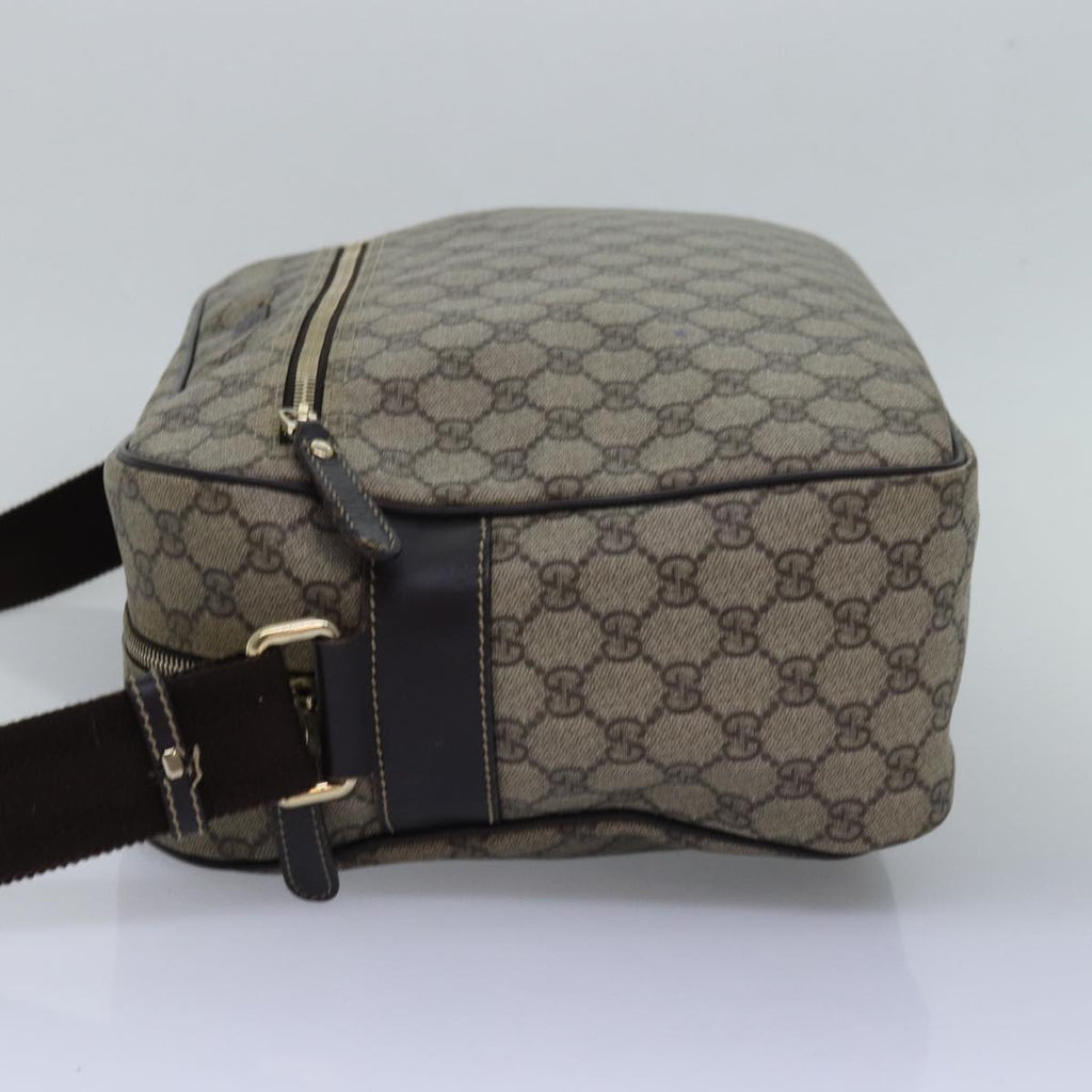 GUCCI GG Supreme Shoulder Bag PVC Beige 211107 ep4581