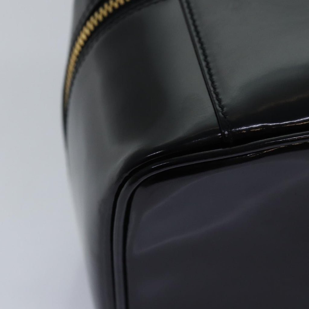 GUCCI Bamboo Vanity Cosmetic Pouch Patent Black 032 1956 0150 ep4599