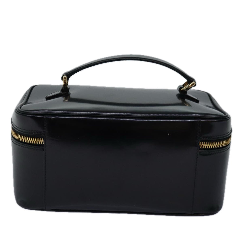 GUCCI Bamboo Vanity Cosmetic Pouch Patent Black 032 1956 0150 ep4599