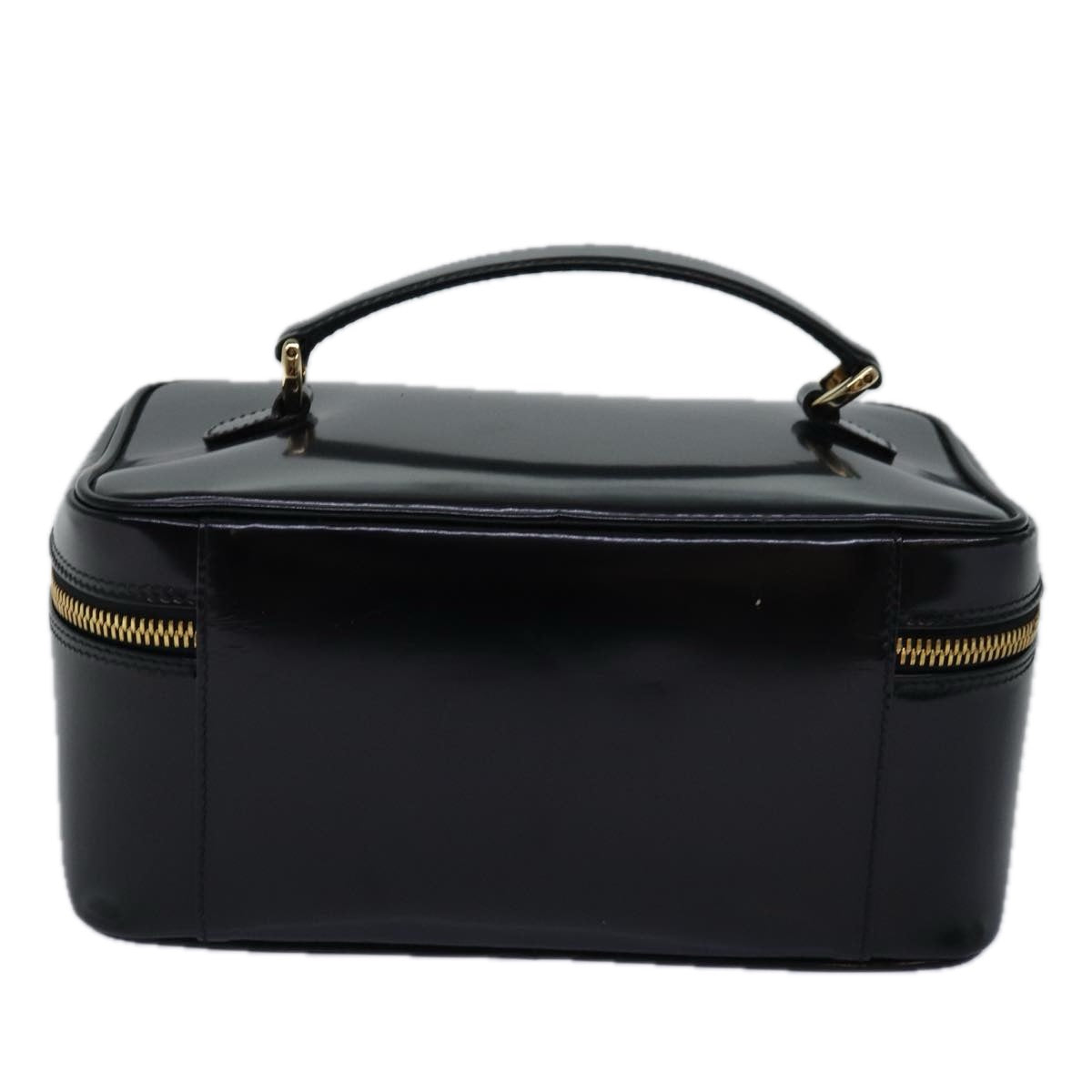 GUCCI Bamboo Vanity Cosmetic Pouch Patent Black 032 1956 0150 ep4599