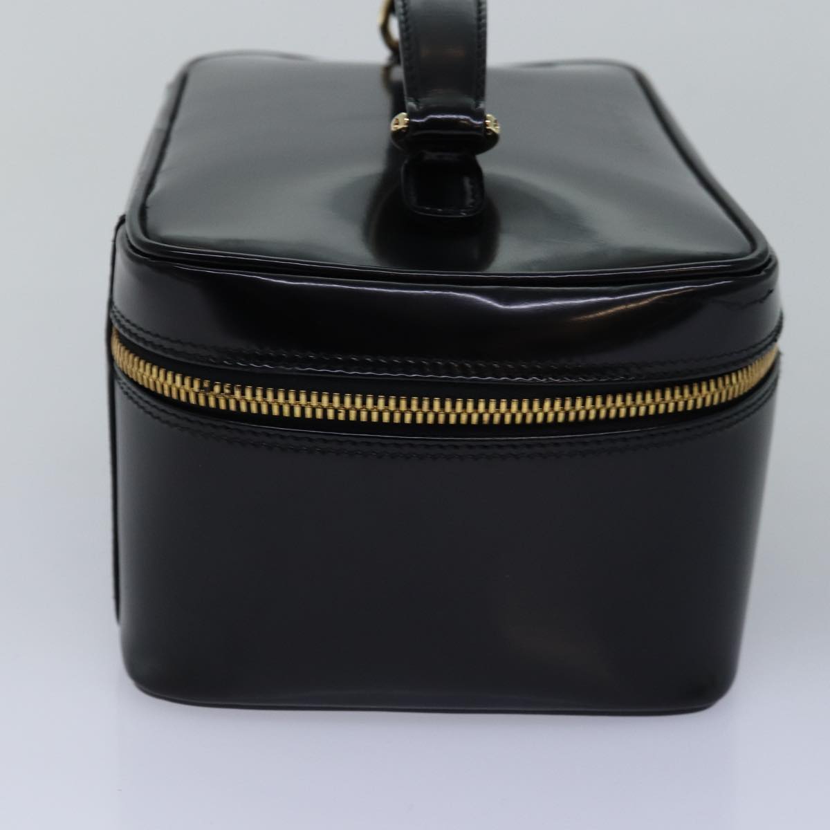 GUCCI Bamboo Vanity Cosmetic Pouch Patent Black 032 1956 0150 ep4599
