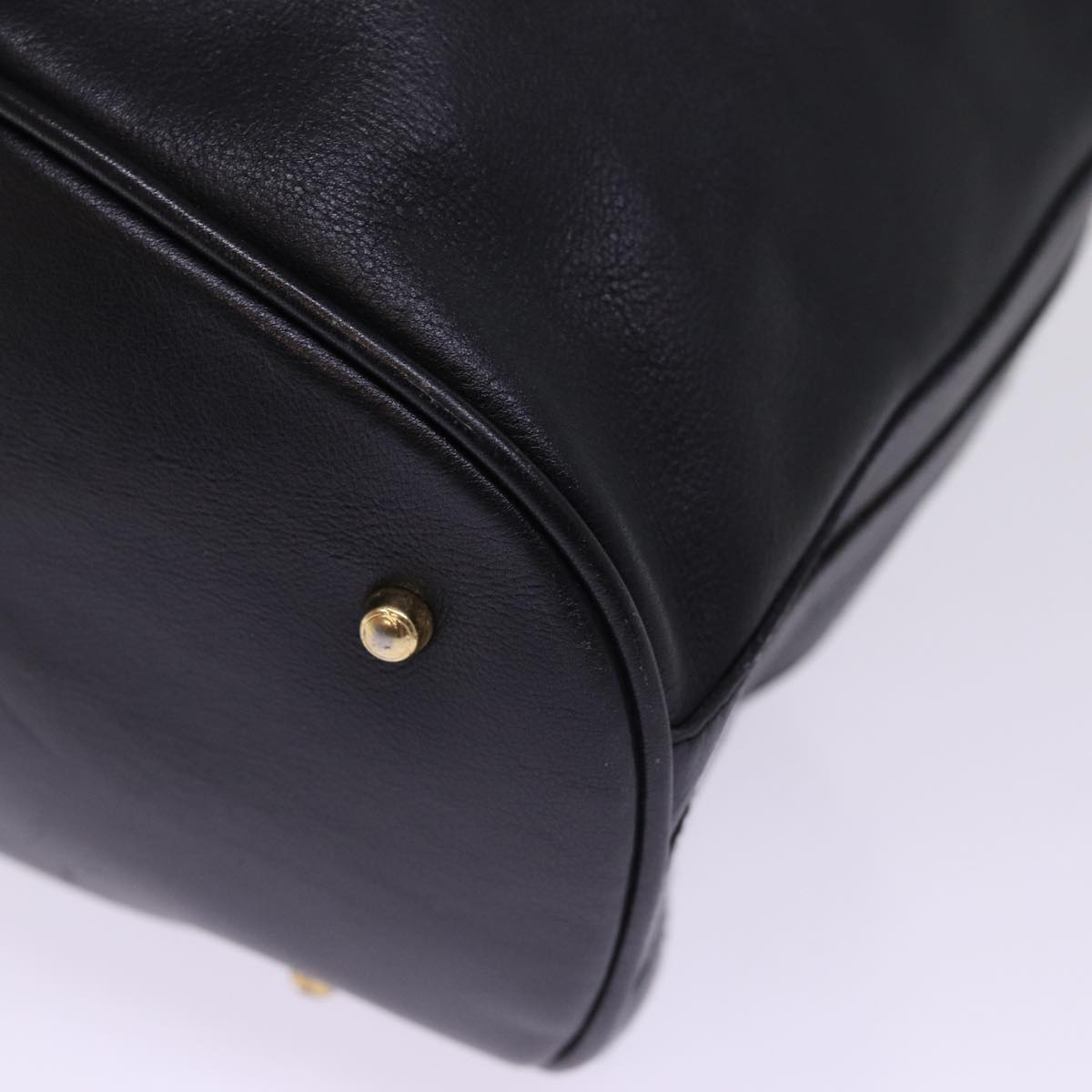 GUCCI Bamboo Hand Bag Leather 2way Black 001 2684 1657 ep4610