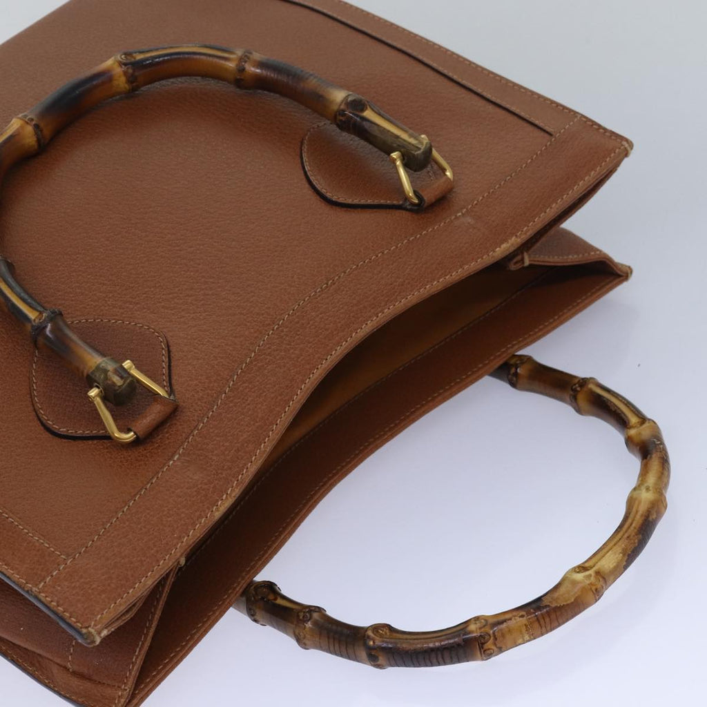GUCCI Bamboo Hand Bag Leather Brown 002 115 0260 ep4620