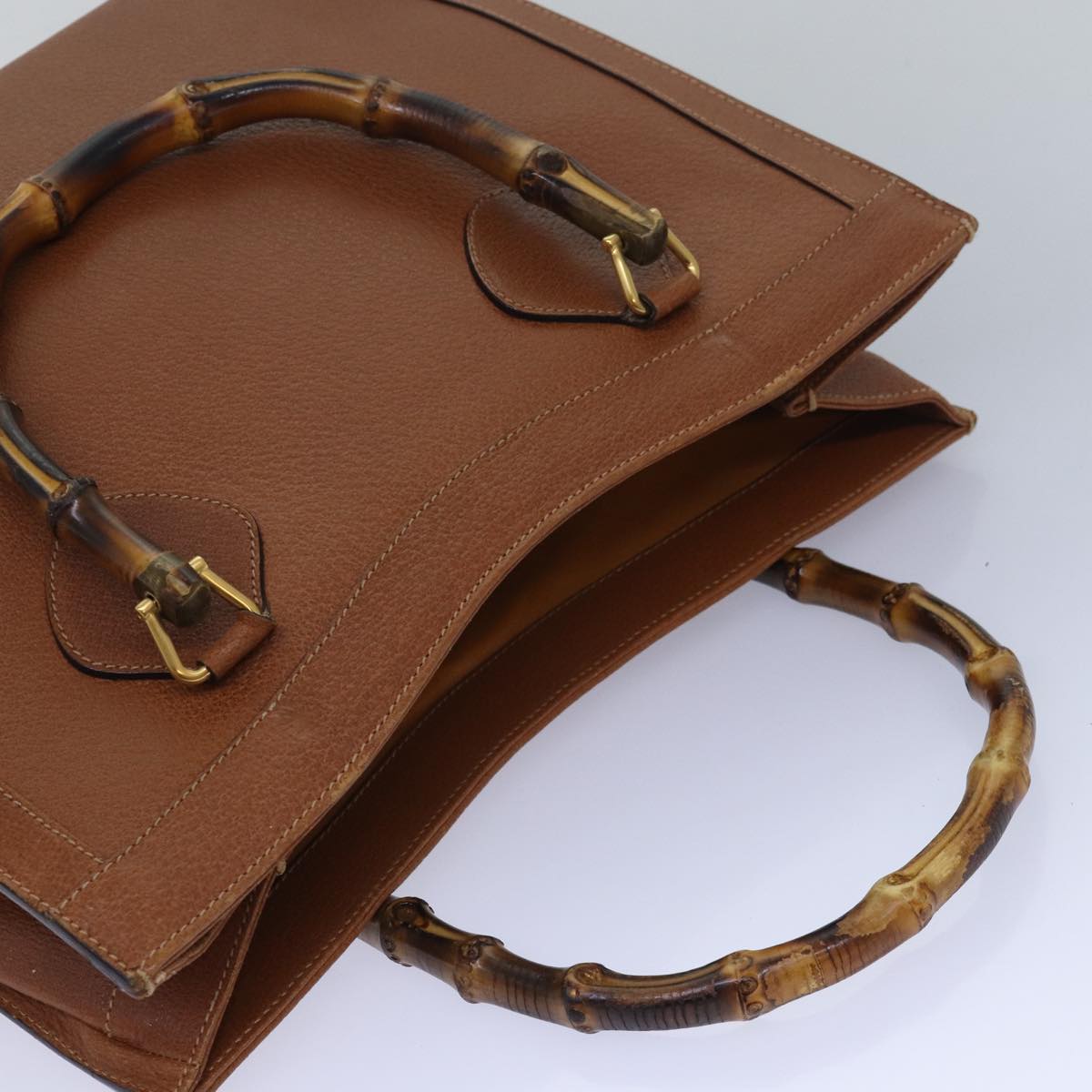 GUCCI Bamboo Hand Bag Leather Brown 002 115 0260 ep4620