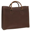 GUCCI Bamboo Hand Bag Leather Brown 002 1186 0259 ep4621